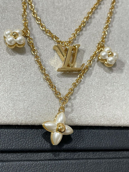 ¡®Lume Jewelry¡¯FLOWERGRAM GOLD MOP DOUBLE ROW NECKLACE
