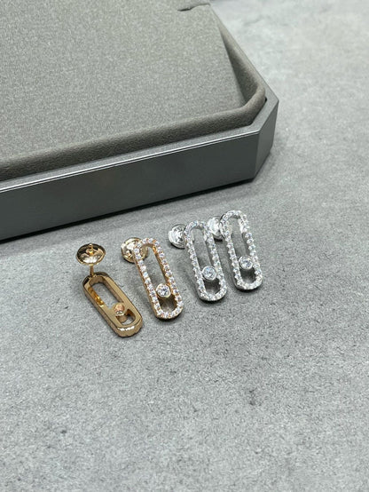 [Lume Jewelry]MOVE UNO STUD DIAMOND PAVED EARRINGS