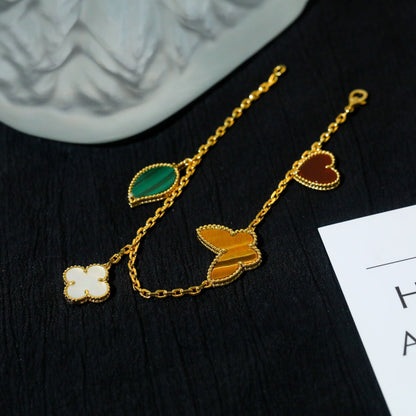 ¡®Lume Jewelry¡¯LUCKY SPRING 5 MOTIF GOLD BRACELET