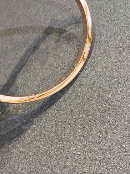 [Lume Jewelry]NARROW T1 HINGED BANGLE DIAMOND PINK GOLD