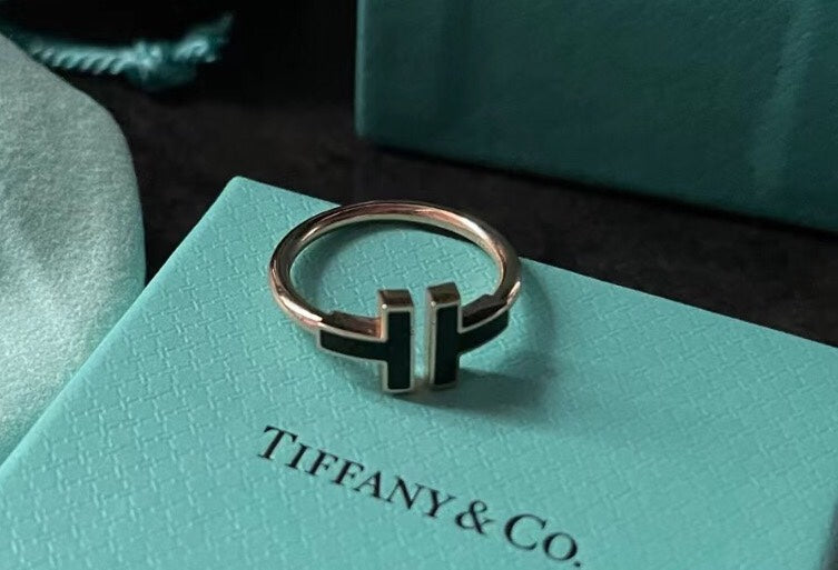 [Lume Jewelry]T SMALL ONYX PINK GOLD RING