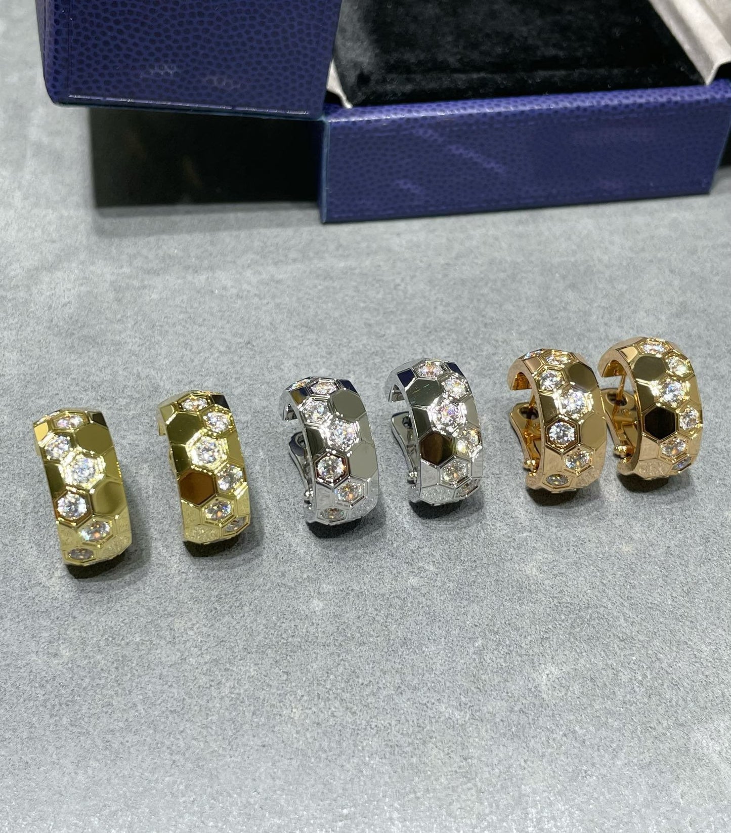 ¡®Lume Jewelry¡¯BEE LOVE DIAMOND HOOP EARRINGS
