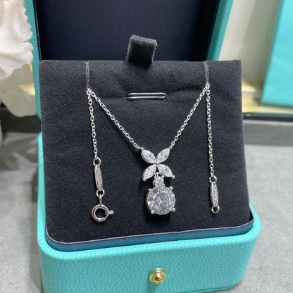 [Lume Jewelry]VICTORIA PENDANT SILVER DIAMOND NECKLACE