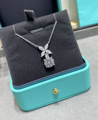 [Lume Jewelry]VICTORIA PENDANT SILVER DIAMOND NECKLACE