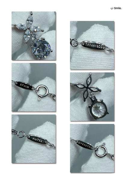 [Lume Jewelry]VICTORIA PENDANT SILVER DIAMOND NECKLACE