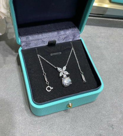 [Lume Jewelry]VICTORIA PENDANT SILVER DIAMOND NECKLACE