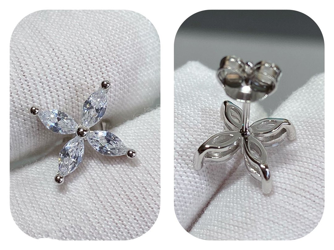 [Lume Jewelry]VICTORIA SILVER DIAMOND STUD MINI EARRINGS