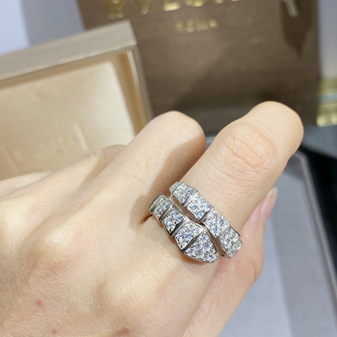 [Lume Jewelry]SERPENTI RING SILVER DIAMOND PAVED