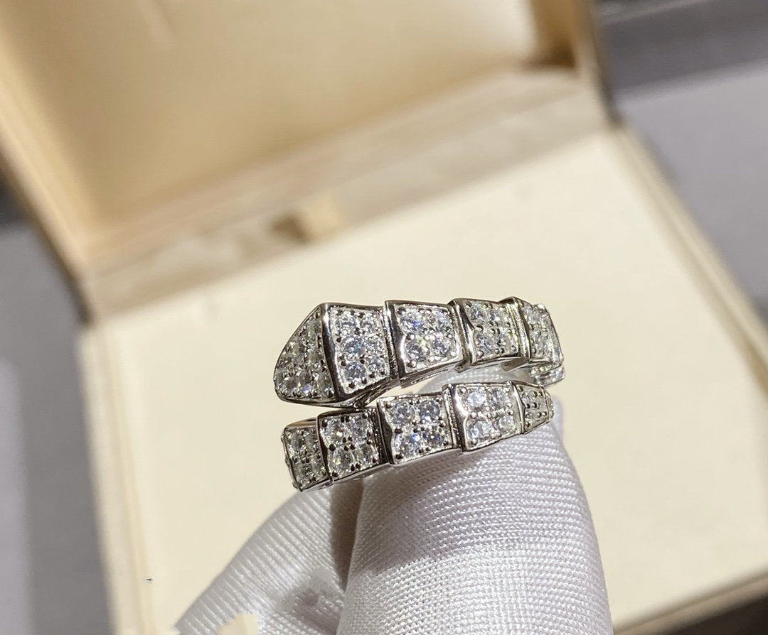 [Lume Jewelry]SERPENTI RING SILVER DIAMOND PAVED