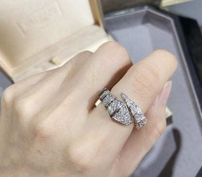 [Lume Jewelry]SERPENTI LARGE RING SILVER DIAMOND PAVED