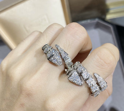 [Lume Jewelry]SERPENTI LARGE RING SILVER DIAMOND PAVED