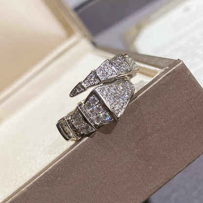 [Lume Jewelry]SERPENTI LARGE RING SILVER DIAMOND PAVED