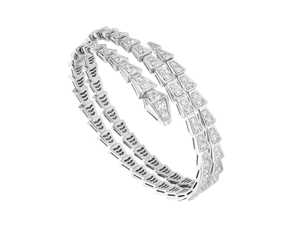 [Lume Jewelry]SERPENTI BRACELET SILVER DIAMOND DOUBLE ROW