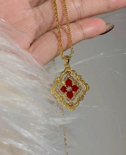 [Lume Jewelry] B.C.L ENAMEL ROTATING SINGLE-DIAMOND NECKLACE£¨Various colors£©