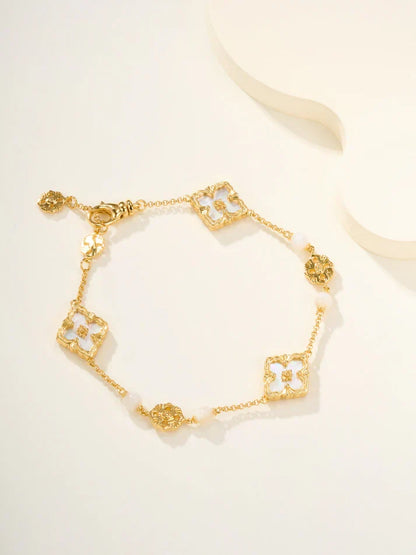 [Lume Jewelry]B.C.L ENAMELED Three-Flower Bracelet£¨Trumpet)