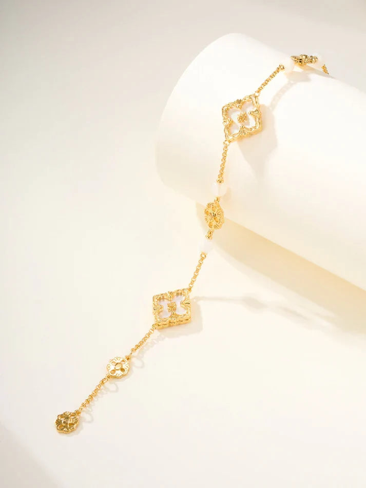 [Lume Jewelry]B.C.L ENAMELED Three-Flower Bracelet£¨Trumpet)
