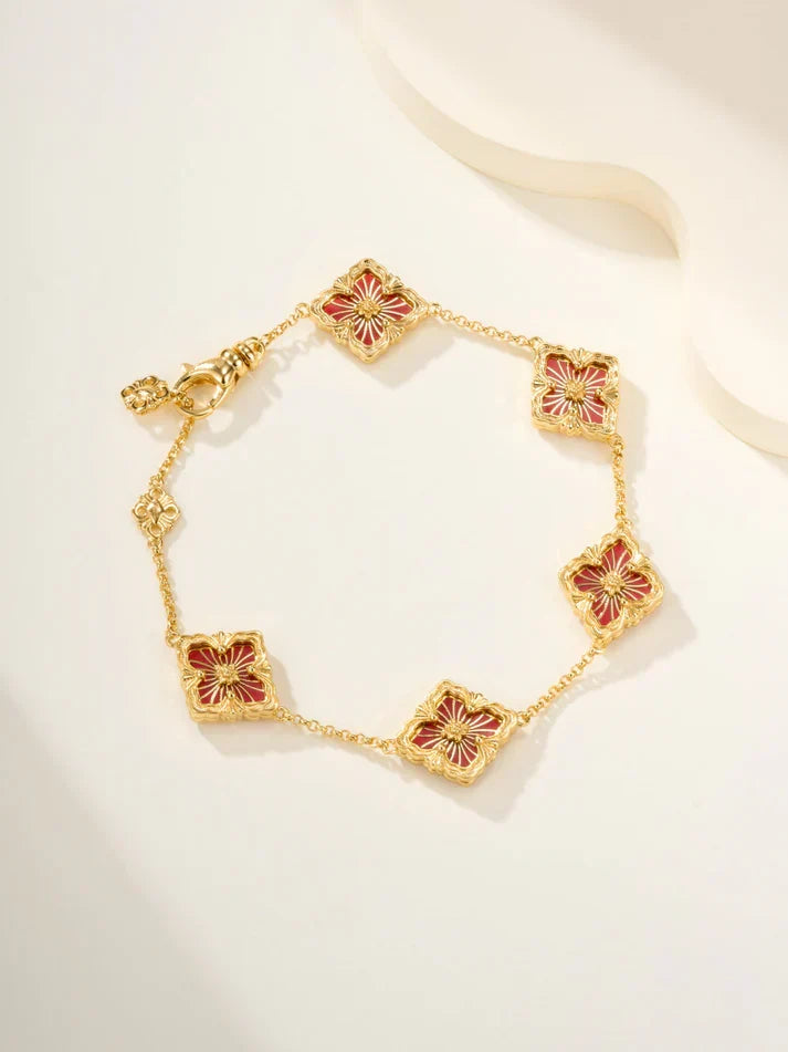 [Lume Jewelry]B.C.L ENAMELED Five-Flower Bracelet£¨Various Colors)