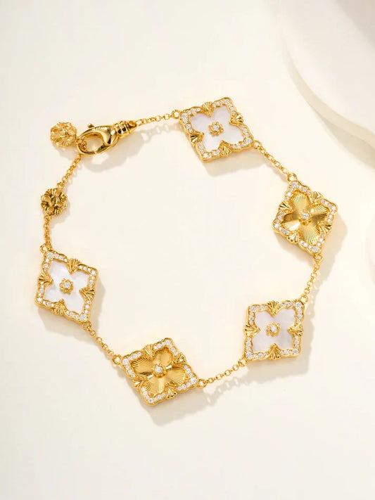 [Lume Jewelry]B.C.L ENAMELED Five-Flower Bracelet£¨Various Colors) BIG SIZE