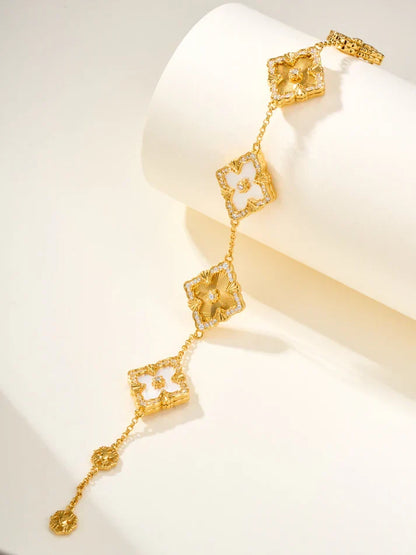 [Lume Jewelry]B.C.L ENAMELED Five-Flower Bracelet£¨Various Colors) BIG SIZE