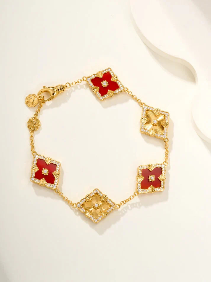 [Lume Jewelry]B.C.L ENAMELED Five-Flower Bracelet£¨Various Colors) BIG SIZE