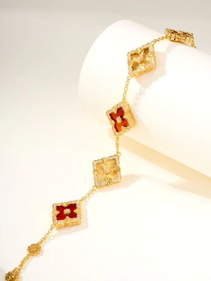 [Lume Jewelry]B.C.L ENAMELED Five-Flower Bracelet£¨Various Colors) BIG SIZE