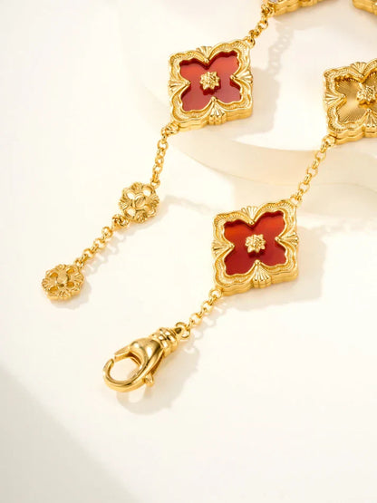 [Lume Jewelry]B.C.L ENAMELED Five-Flower Bracelet£¨Various Colors) BIG SIZE