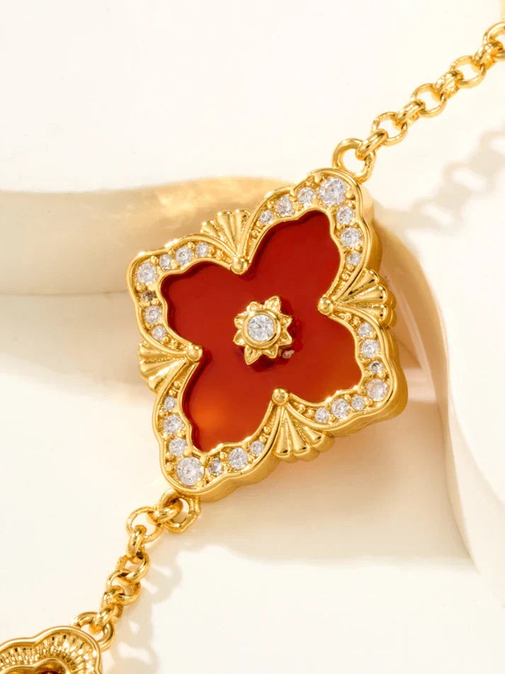 [Lume Jewelry]B.C.L ENAMELED Five-Flower Bracelet£¨Various Colors) BIG SIZE