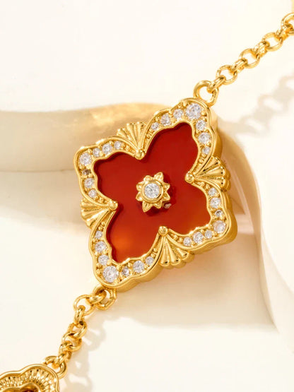 [Lume Jewelry]B.C.L ENAMELED Five-Flower Bracelet£¨Various Colors) BIG SIZE