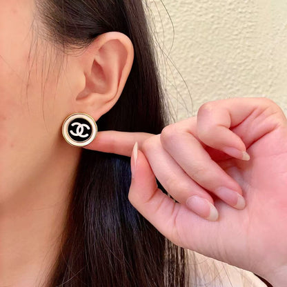 [Lume Jewelry]Classic Double C Stud Earrings