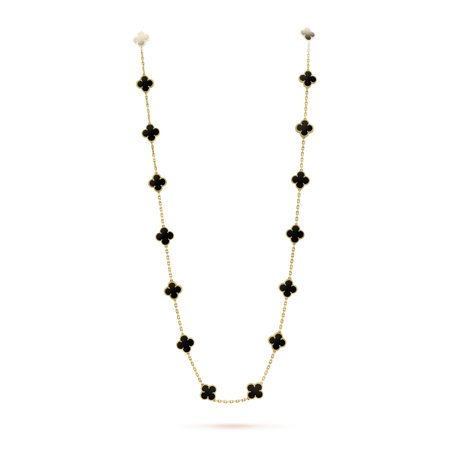 ¡®Lume Jewelry¡¯CLOVER 20 MOTIFS ONYX NECKLACE