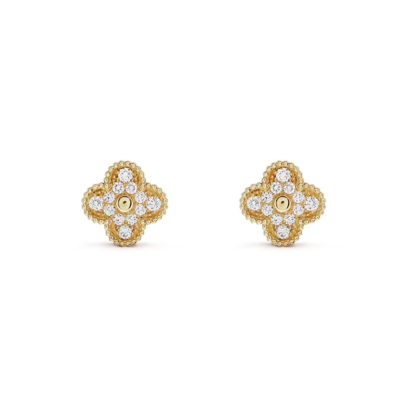 ¡®Lume Jewelry¡¯CLOVER MEDIUM 1 MOTIFS FUll DIAMOND EARRINGS