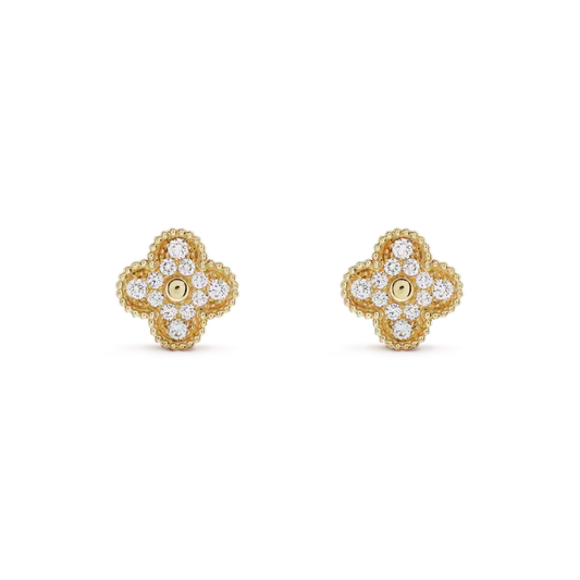 ¡®Lume Jewelry¡¯CLOVER MEDIUM 1 MOTIFS FUll DIAMOND EARRINGS