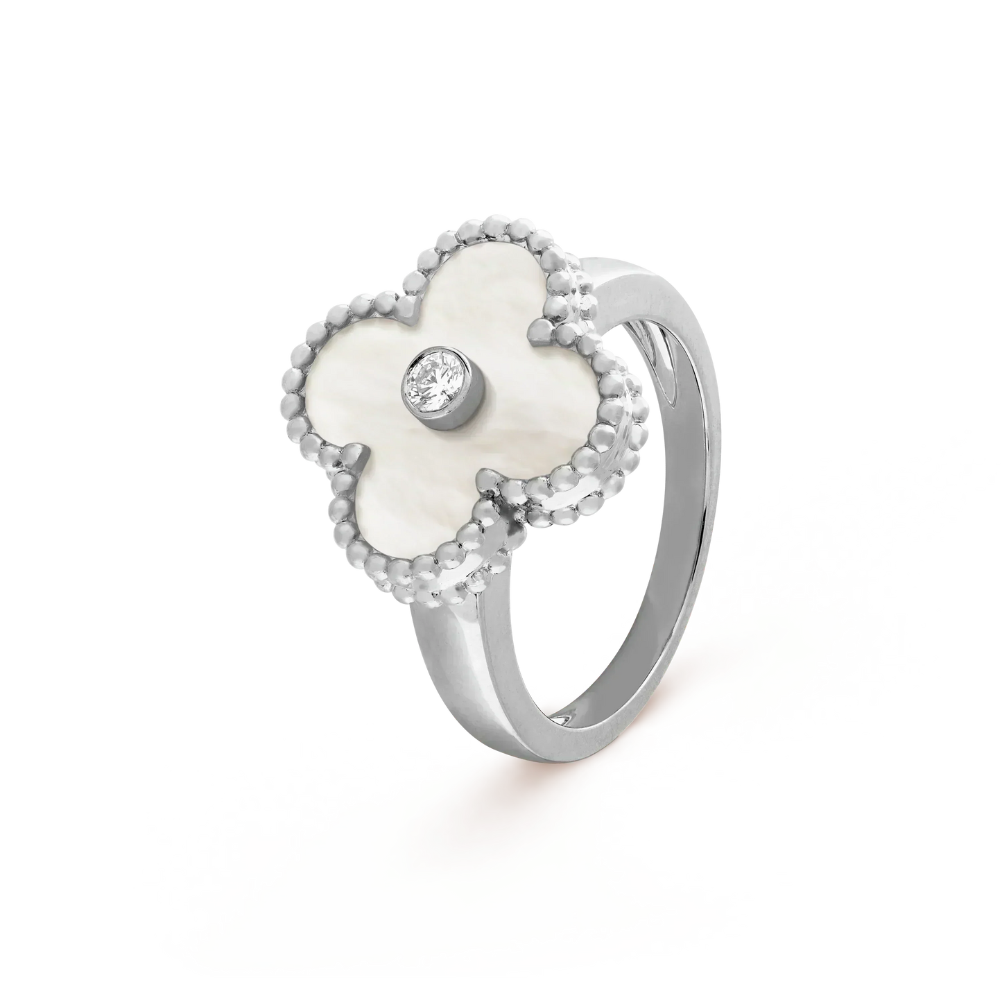 ¡®Lume Jewelry¡¯CLOVER SILVER MOP DIAMOND RING