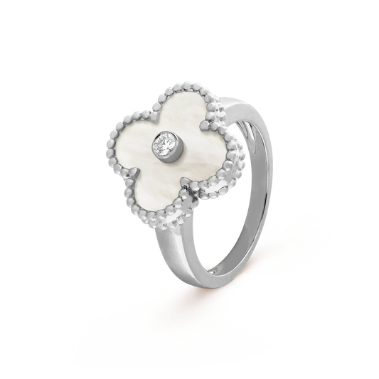 ¡®Lume Jewelry¡¯CLOVER SILVER MOP DIAMOND RING
