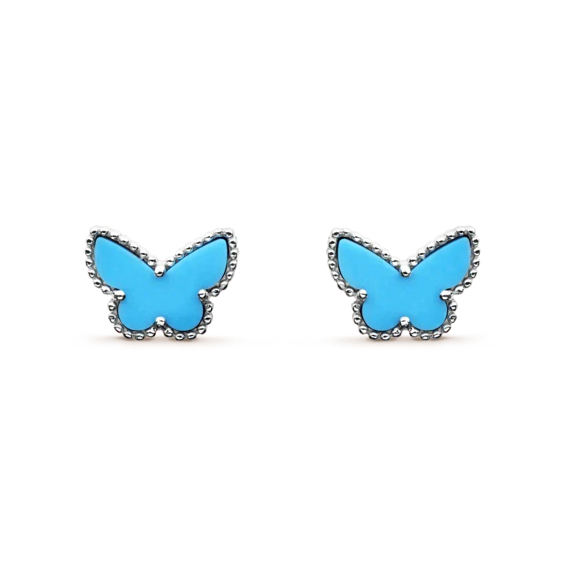 ¡®Lume Jewelry¡¯BUTTERFLY TURQUOISE EARRINGS SILVER