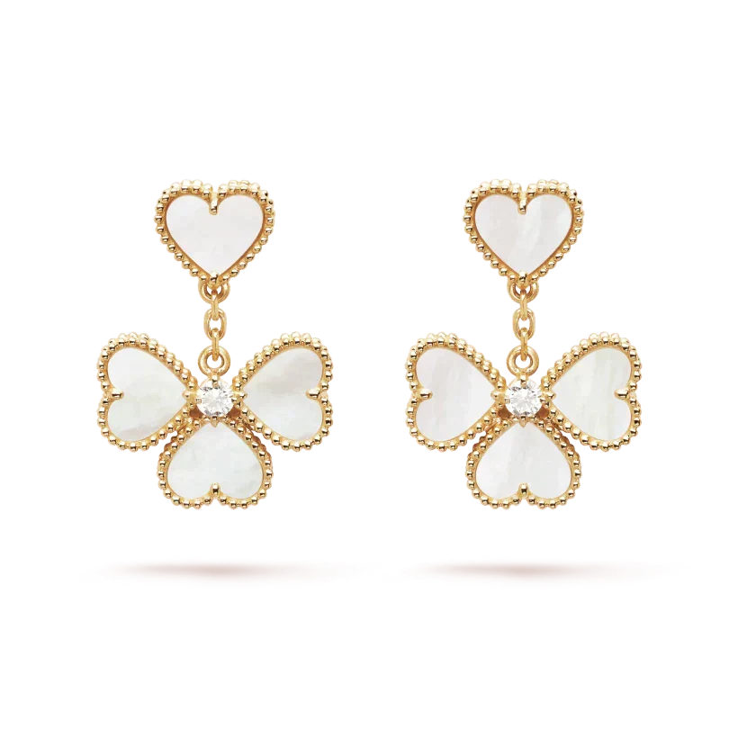 ¡®Lume Jewelry¡¯CLOVER SWEET WHITE MOP EARRINGS