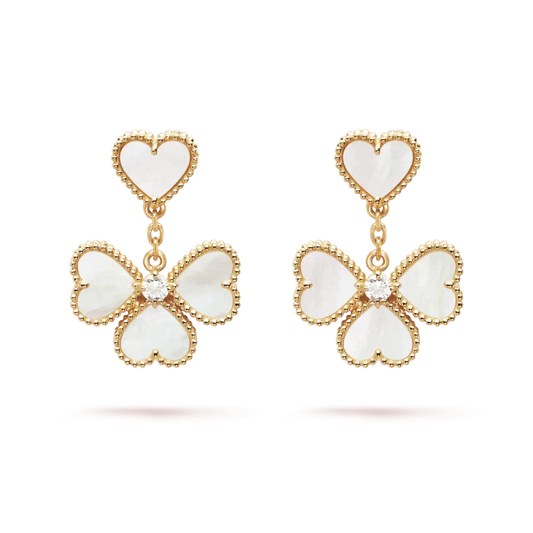 ¡®Lume Jewelry¡¯CLOVER SWEET WHITE MOP EARRINGS