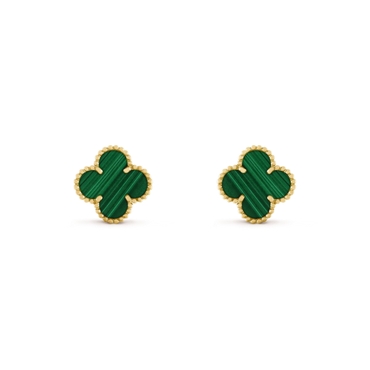 ¡®Lume Jewelry¡¯CLOVER MEDIUM 1 MOTIFS MALACHITE  EARRINGS