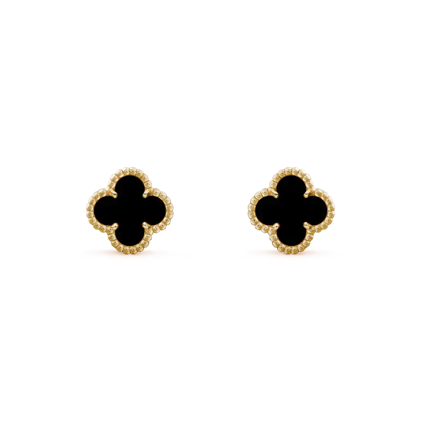 ¡®Lume Jewelry¡¯CLOVER MINI 9.5MM BLACK MOP EARRINGS