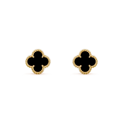 ¡®Lume Jewelry¡¯CLOVER MINI 9.5MM BLACK MOP EARRINGS