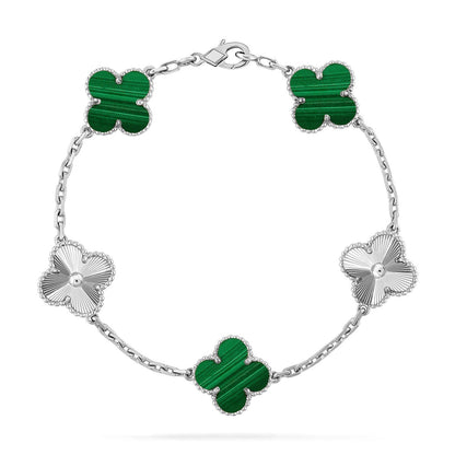 [Lume Jewelry]New  CLOVER 5 MOTIF MALACHITE BRACELET COLLECTION