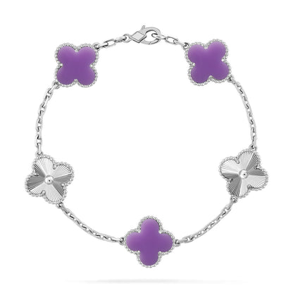 [Lume Jewelry]New CLOVER 5 MOTIF LIGHT PURPLE BRACELET COLLECTION