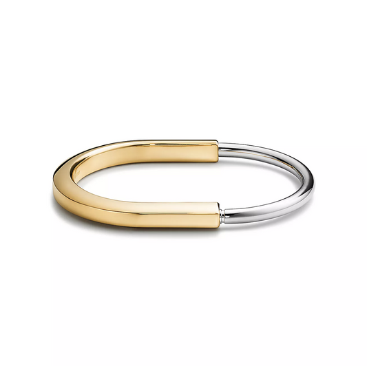 [Lume Jewelry]LOCK BRACELET YELLOW AND WHITE GOLD