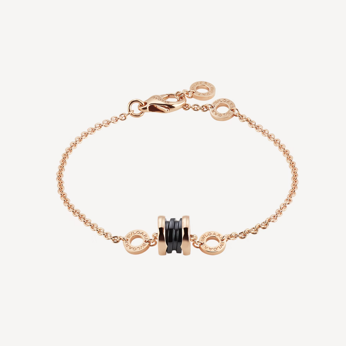 [Lume Jewelry]ZERO 1 SOFT PINK GOLD AND BLACK CERAMIC BRACELET