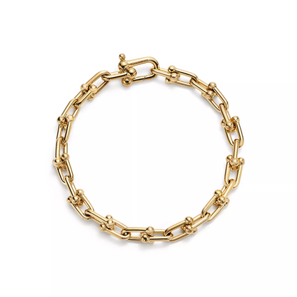[Lume Jewelry]HARDWEAR SMALL LINK 26 MOTIF GOLD BRACELET