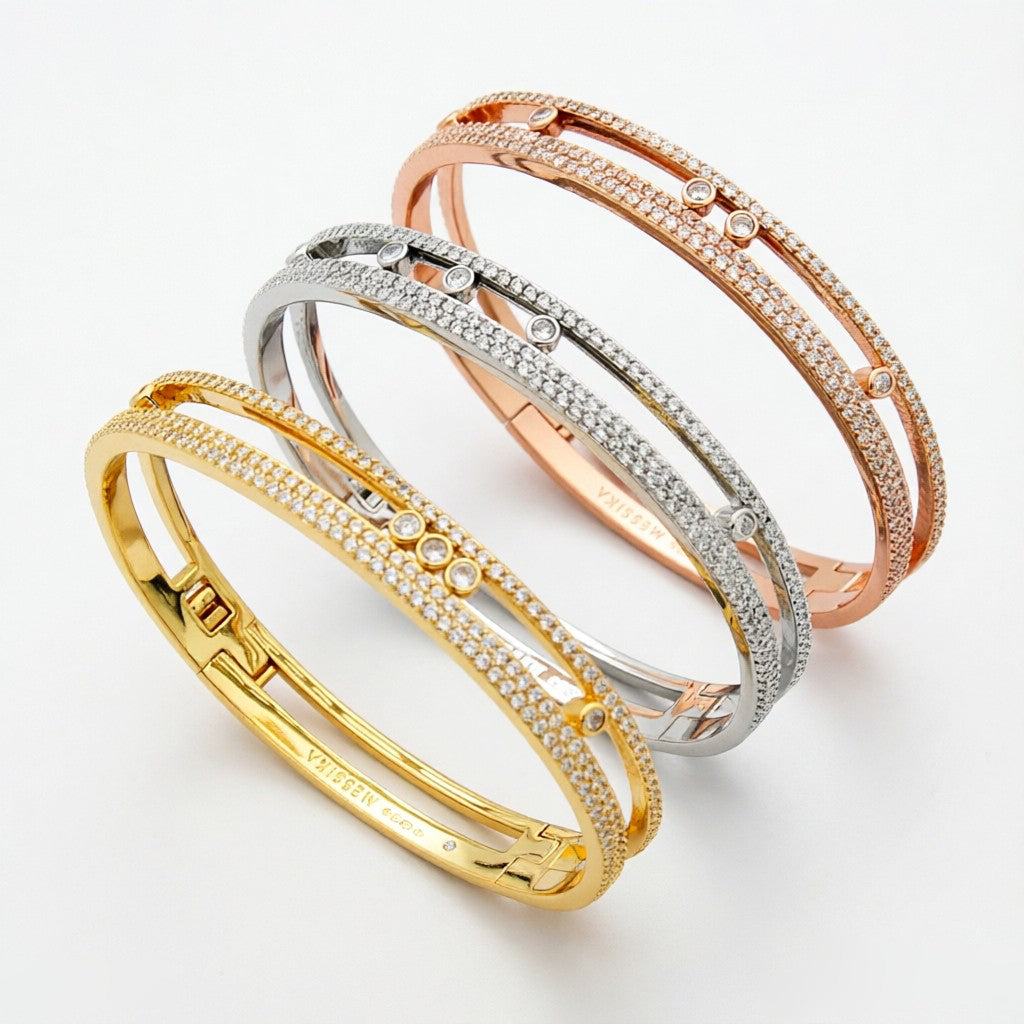 [Lume Jewelry]Move Romane pavé bangle