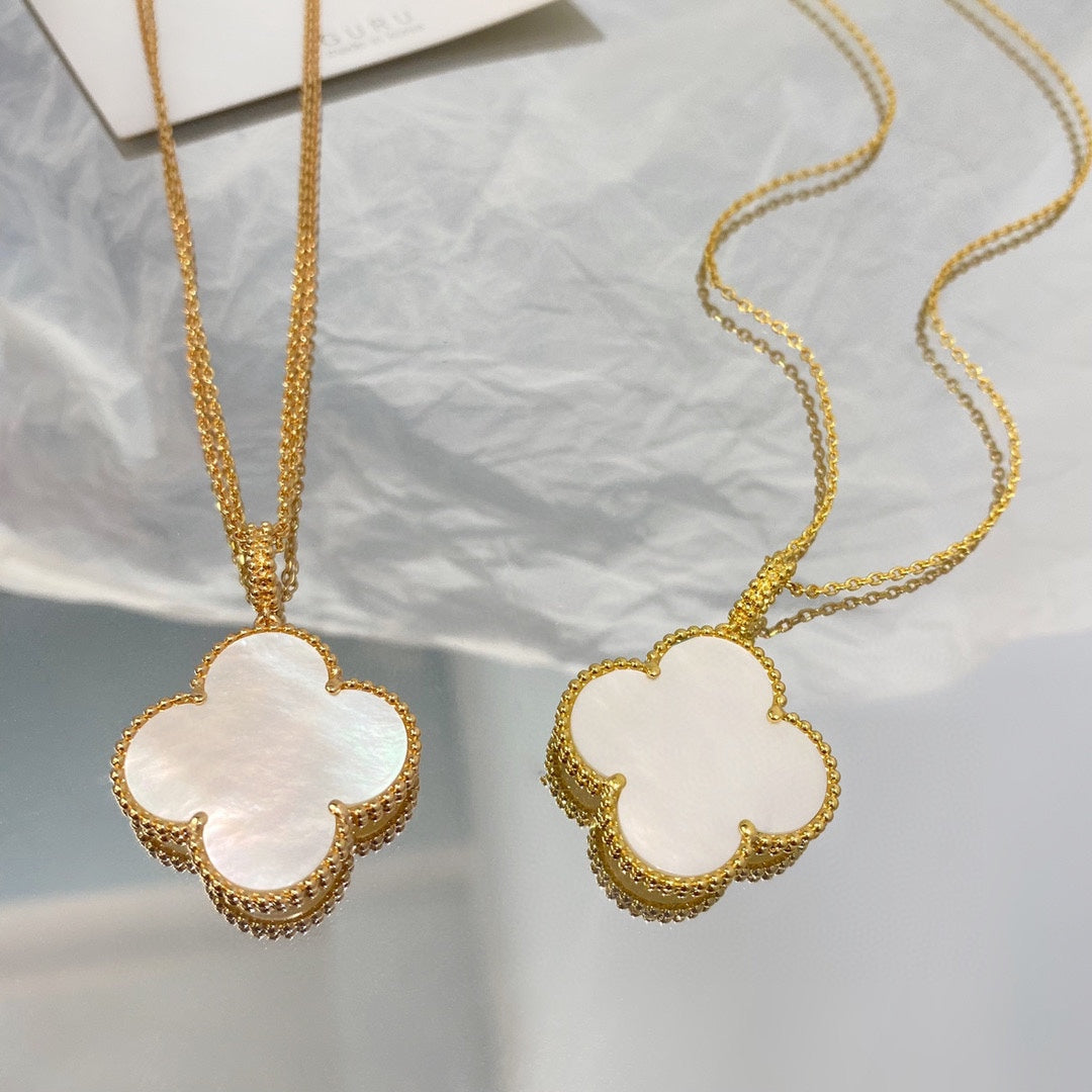 ¡®Lume Jewelry¡¯CLOVER 25MM MOP LARGE PENDANT NECKLACE