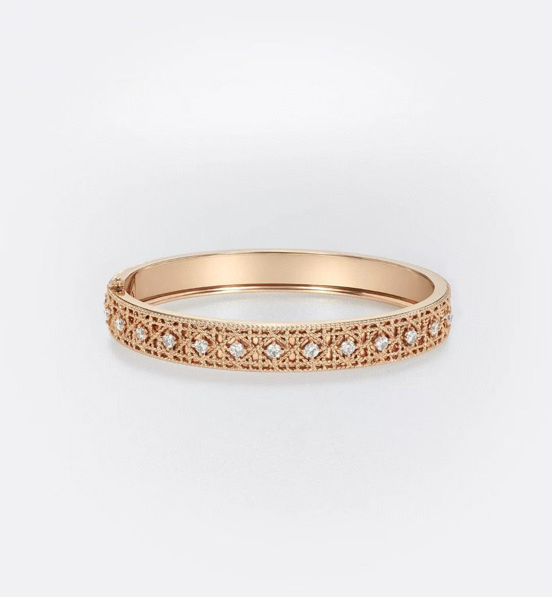 [Lume Jewelry] 2026 WOVEN-PATTERN BRACELET SET WITH FULL DIAMOND INLAY THREE-COLORS