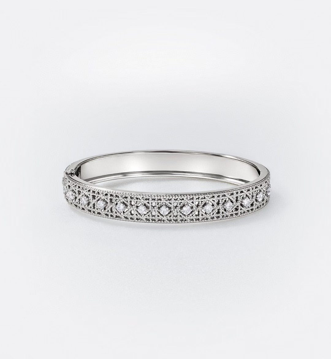 [Lume Jewelry] 2026 WOVEN-PATTERN BRACELET SET WITH FULL DIAMOND INLAY THREE-COLORS