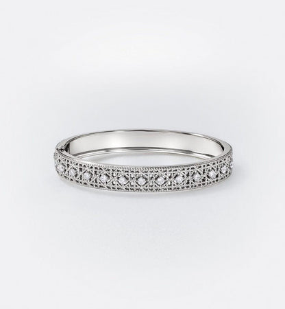 [Lume Jewelry] 2026 WOVEN-PATTERN BRACELET SET WITH FULL DIAMOND INLAY THREE-COLORS